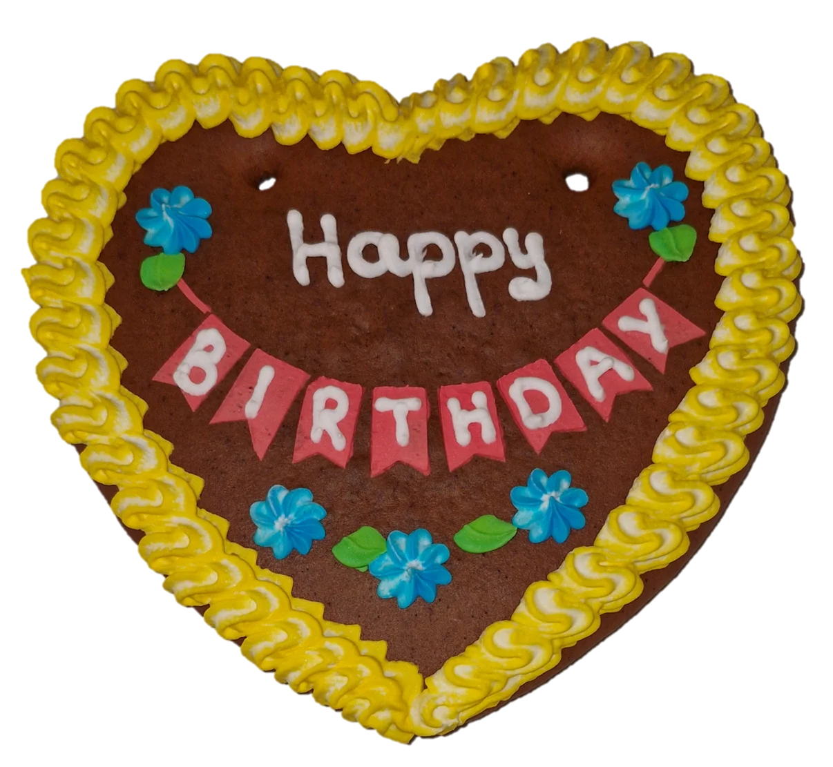 Peperkoekhart M “Happy Birthday”
